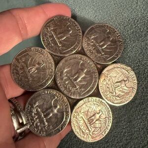 Silver Quarters belt buckle